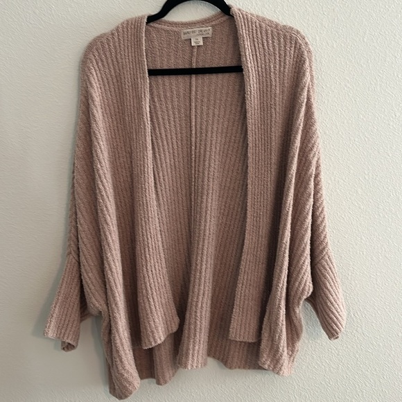 Barefoot Dreams CozyChic Lite Ribbed Shrug Cardigan Blush Pink Size 2X - Picture 3 of 7